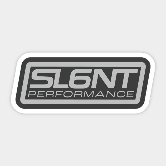 Slant 6 Performance (Gray + Asphalt) Sticker by jepegdesign